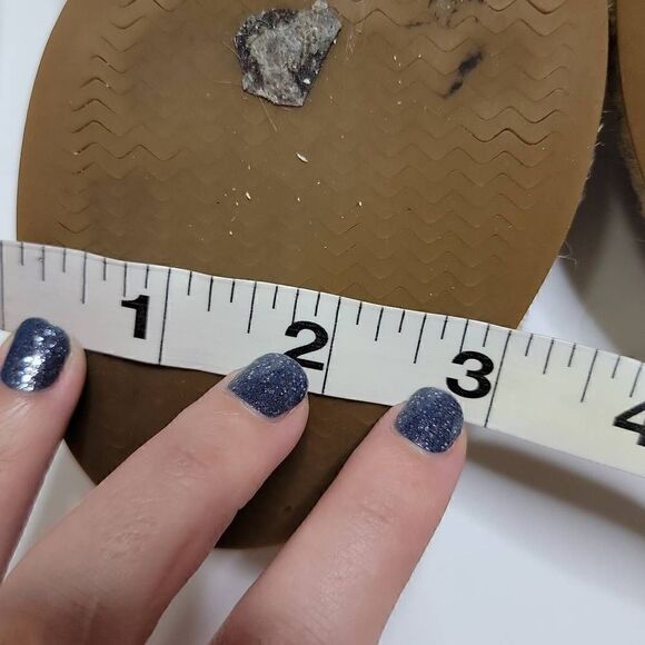 Sperry Top Sider Leather Wedges Eyelet Sisal Rope Slide On Sandals Tan Brown - Picture 7 of 16